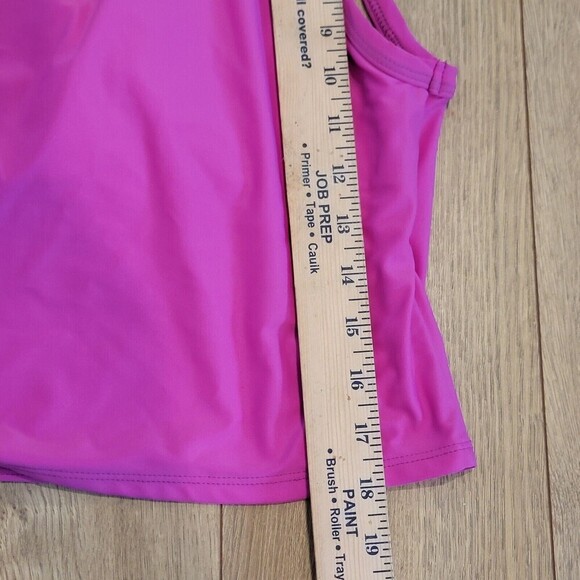 Kortni Jeane Pink Squared Up Swim Bathing Suit Top Size M High Neck Wireless - Picture 7 of 8
